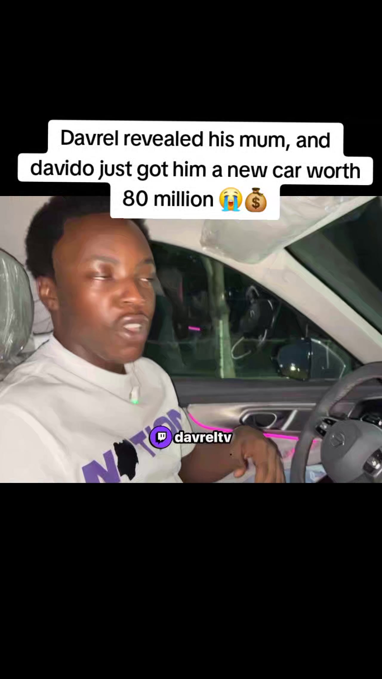 Davrel revealed his mum and davido just got him a new car worth 80 million 😭💰#davrel #newcar #fyp #viral #naijatiktok for sale in Nigeria