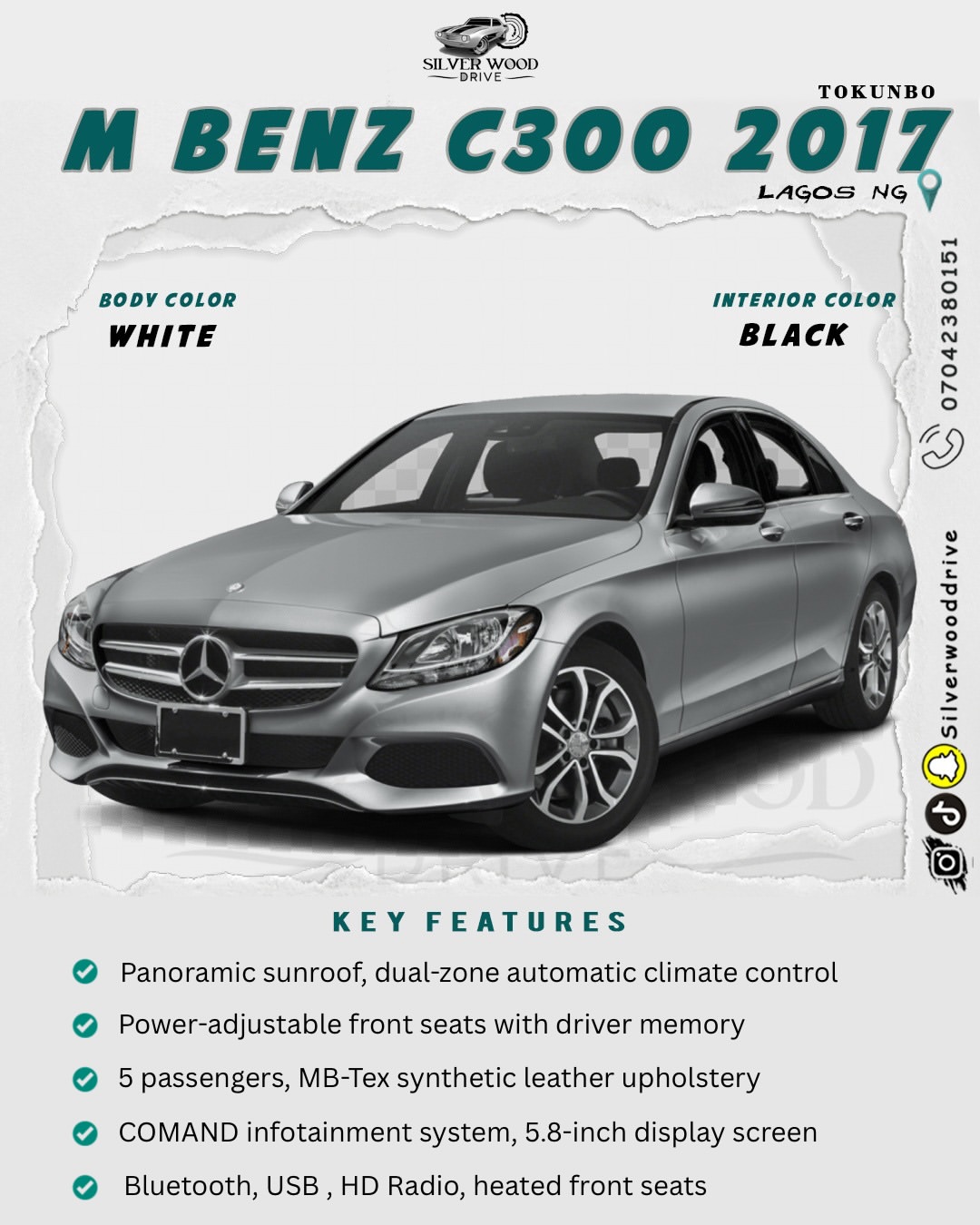 2017 Mercedes C300 for sale in Nigeria